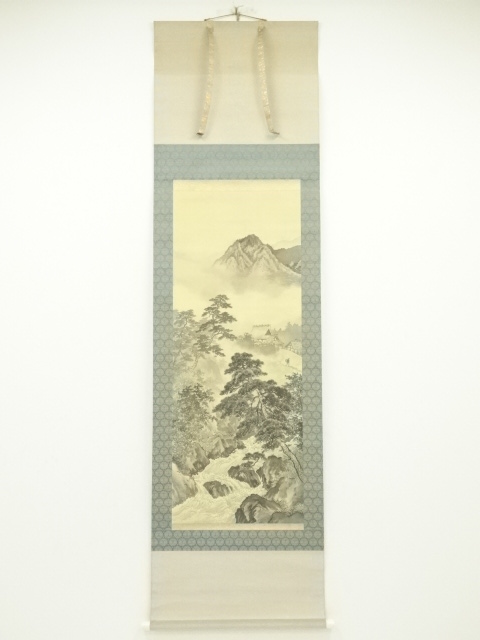 JAPANESE HANGING SCROLL / HAND PAINTED / LANDSCAPE